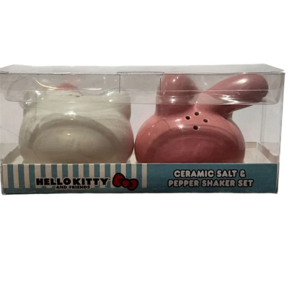 Sanrio Hello Kitty & My Melody Ceramic Salt and Pepper Shaker‎ Set